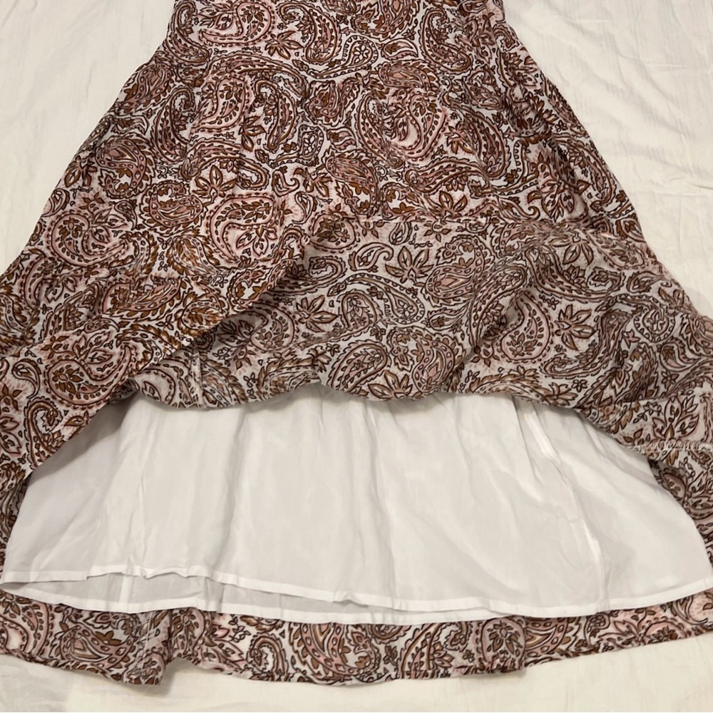 MINKPINK Women’s Skirt L Paisley Boho Lined Maxi  Viscose Side Zip Elastic Waist - Picture 6 of 9